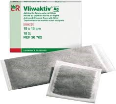 VLIWAKTIV AG TAMPON CARBON ACTIVADO 10X10CM